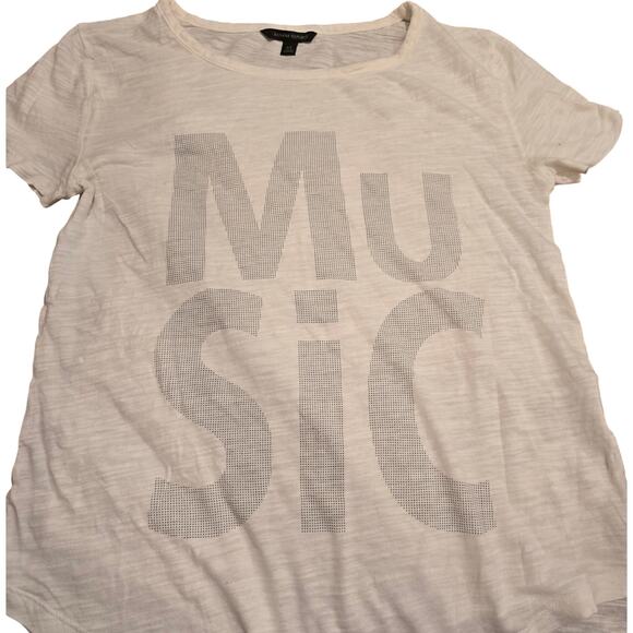 Banana Republic "Music" Modal Burn Out Baby Tee Size XS - Picture 4 of 7